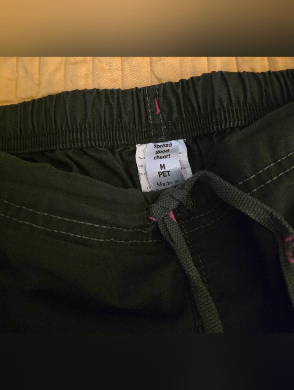 Wonderwink Black Women's Cargo Flare Scrub Pant Size M Petite - Picture 2 of 6